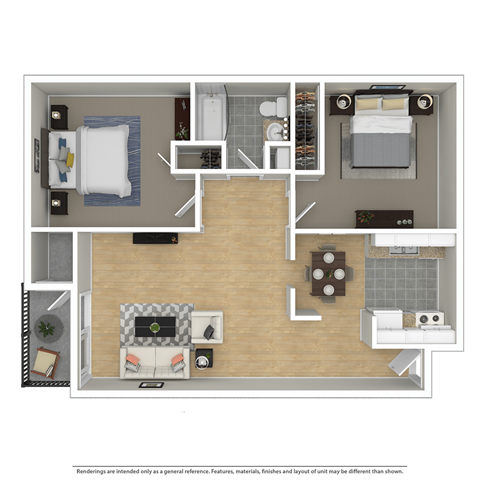 a floor plan of a 1 bedroom apartment